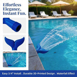 5-Piece Threaded Pool Fountain Nozzle Set for Water Feature Display, 5 Piece Fishtail Heads for Poolside Display Areas Pool Fountain Nozzle Fishtail Head Water Feature Decorative Backyard Threaded Head Set - White - Size 95mm In Australia - Darrahopens