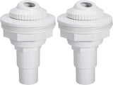 Pool Return Jet Fitting Above Ground Pool Complete Pool Return Jet Kit with Gaskets and Hose Adapter - White - Size 2pcs