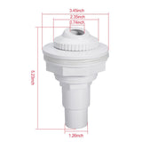 Pool Return Jet Fitting Above Ground Pool Complete Pool Return Jet Kit with Gaskets and Hose Adapter - White - Size 2pcs