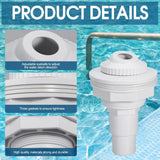 Pool Return Jet Fitting Above Ground Pool Complete Pool Return Jet Kit with Gaskets and Hose Adapter - White - Size 2pcs