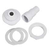 Pool Return Jet Fitting Above Ground Pool Complete Pool Return Jet Kit with Gaskets and Hose Adapter - White - Size 2pcs
