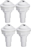 Pool Return Jet Fitting Above Ground Pool Complete Pool Return Jet Kit with Gaskets and Hose Adapter - White - Size 4pcs
