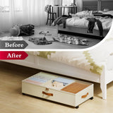 2 Pack Under Bed Storage with Wheels, Under Bed Storage Containers with Adjustable Dividers & Clear Lid, Rolling Underbed Organizer Bins Drawer for Clothes, Shoes, Blankets - Black - Size 30.3 x 16 x 6.7 inches