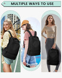 Backpack for Women Men,Cheer bag,Lightweight Gym Bag with Shoe Compartment, Waterproof Sports Backpack with Wet Pocket - Black - Size 46*34cm