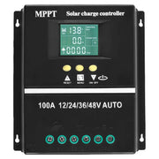 MPPT 36V/48V/24V/12V Solar Charge Controller Tools LCD Dual USB Lead Acid Lithium Batteries Quick Charger - Black - Size 100A In Australia - Darrahopens