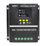MPPT 36V/48V/24V/12V Solar Charge Controller Tools LCD Dual USB Lead Acid Lithium Batteries Quick Charger - Black - Size 80A In Australia - Darrahopens