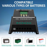 MPPT 36V/48V/24V/12V Solar Charge Controller Tools LCD Dual USB Lead Acid Lithium Batteries Quick Charger - Black - Size 80A In Australia - Darrahopens