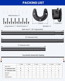 17-39" Closet Rods for Hanging Clothes, Stepless Adjustable Metal Closet Rod, 1.3 Inches Heavy Duty Clothes Hanging Rod for Closet Wardrobes Laundry RV - White