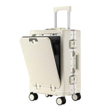 Carry on Suitcase Lightweight Travel Cabin Suitcase Suit Cases Zipperless Luggage 20 Inch with Laptop Compartmen Wheels Cup Holder - Beige - Size 20in In Australia - Darrahopens