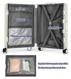 Carry on Suitcase Lightweight Travel Cabin Suitcase Suit Cases Zipperless Luggage 20 Inch with Laptop Compartmen Wheels Cup Holder - Beige - Size 20in In Australia - Darrahopens
