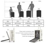 Carry on Suitcase Lightweight Travel Cabin Suitcase Suit Cases Zipperless Luggage 20 Inch with Laptop Compartmen Wheels Cup Holder - Green - Size 20in