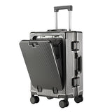 Carry on Suitcase Lightweight Travel Cabin Suitcase Suit Cases Zipperless Luggage 20 Inch with Laptop Compartmen Wheels Cup Holder - Green - Size 20in