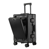 Carry on Suitcase Lightweight Travel Cabin Suitcase Suit Cases Zipperless Luggage 20 Inch with Laptop Compartmen Wheels Cup Holder - Silver - Size 20in