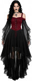 Women Witch Dress Halloween Costumes Vampire Woman Renaissance Medieval Butterfly Sleeve Mesh Gothic Dresses - Red - Size XL In Australia - Darrahopens