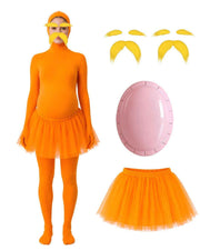 Orange Jumpsuit Ballet Skirt Fake Belly Costume Set Halloween Costume Costume Adult - Orange - Size M In Australia - Darrahopens