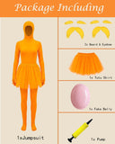 Orange Jumpsuit Ballet Skirt Fake Belly Costume Set Halloween Costume Costume Kids - Orange - Size L