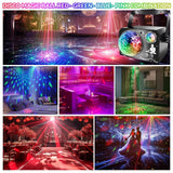 Disco Ball Light RGB Magic Ball Strobe Pattern Light with UV Light, Suitable for Home Parties, Halloween Parties, Bars, Christmas Parties and Weddings In Australia - Darrahopens