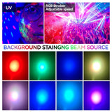 Disco Ball Light RGB Magic Ball Strobe Pattern Light with UV Light, Suitable for Home Parties, Halloween Parties, Bars, Christmas Parties and Weddings
