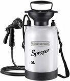 Portable Shower for Camping with 7 Spray Modes, Hand Press Camping Shower with Removable Hose and Shower Head,Pressure Rinse Kits for Hiking Traveling Garden Beach Pet Shower