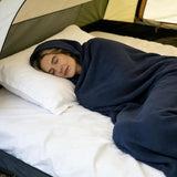 Sleep Pod - Wearable Blanket Hoodie for Anxiety Relief & Deep Sleep, Portable Personal Sleeping Bag for Travel, Camping and Cozy Lounging - Gray - Size 185cm*45cm