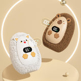 Rechargeable Hand Warmer Plush Animal Hand Warmer USB Hand Warmer 3-Setting - White - Size Fits Adult Hands In Australia - Darrahopens