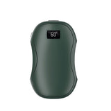 Hand Warmers Rechargeable 2 Pack,Portable Digital Display Pocket Electric hot Hands,Magnetic Battery Powered Heater. Outdoor, Golf, Hunting, Camping Accessories, Gifts - Dark Green - Size Fits Adult Hands