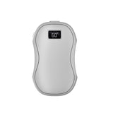 Hand Warmers Rechargeable 2 Pack,Portable Digital Display Pocket Electric hot Hands,Magnetic Battery Powered Heater. Outdoor, Golf, Hunting, Camping Accessories, Gifts - White - Size Fits Adult Hands