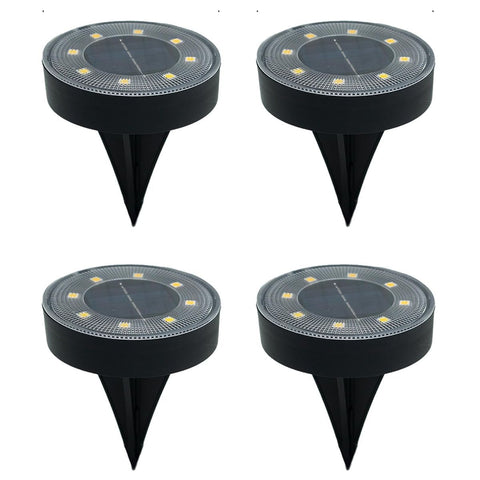 Solar Ground Lights Garden Lights Outdoor Lights Waterproof Lights LED Lights - Warm White - Size 4 Pack