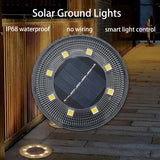 Solar Ground Lights Garden Lights Outdoor Lights Waterproof Lights LED Lights - Warm White - Size 4 Pack