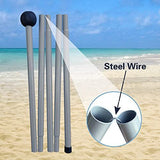210*170*150CM 4 Poles Beach Tent Shade Canopy with UPF50+ Protection Sun Shelter Portable Camping Tents with Sandbags Poles and Ground Pegs and Anti-Wind Ropes for Beach Outdoor Camping Backyard Picnics - Red
