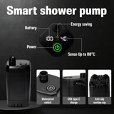 Portable Camping Shower, 6000mAh Rechargeable Outdoor Shower Pump 4 Spray Modes & Speeds, Ipx7 Waterproof, LED Display, Portable Shower for Camping, Car & Pet - Black - Size 5.3-gallon bucket, spray gun, and bath bomb