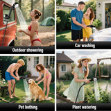 Portable Camping Shower, 6000mAh Rechargeable Outdoor Shower Pump 4 Spray Modes & Speeds, Ipx7 Waterproof, LED Display, Portable Shower for Camping, Car & Pet - Gray - Size 5.3-gallon bucket, spray gun, and bath bomb