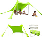 210*200*150CM 2 Poles Beach Tent Shade Canopy with UPF50+ Protection Sun Shelter Portable Camping Tents with Sandbags Poles and Ground Pegs and Anti-Wind Ropes for Beach Outdoor Camping Backyard Picnics - Green In Australia - Darrahopens