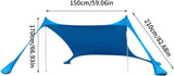 300*300*200CM 2 Poles Beach Tent Shade Canopy with UPF50+ Protection Sun Shelter Portable Camping Tents with Sandbags Poles and Ground Pegs and Anti-Wind Ropes for Beach Outdoor Camping Backyard Picnics - Red