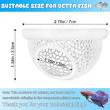 Floating Betta Hide & Shrimp Cave – 3D Printed Aquarium Hammock, Feeder & Rest Spot – Floating Betta Log & Cave Decor for Nano Tanks, Corydoras, Shrimp & Small Fish – Safe PLA, Patent Pending - White - Size S In Australia - Darrahopens