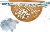 Floating Betta Hide & Shrimp Cave – 3D Printed Aquarium Hammock, Feeder & Rest Spot – Floating Betta Log & Cave Decor for Nano Tanks, Corydoras, Shrimp & Small Fish – Safe PLA, Patent Pending - Yellow - Size S In Australia - Darrahopens