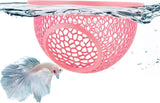 Floating Betta Hide & Shrimp Cave – 3D Printed Aquarium Hammock, Feeder & Rest Spot – Floating Betta Log & Cave Decor for Nano Tanks, Corydoras, Shrimp & Small Fish – Safe PLA, Patent Pending - Yellow - Size S
