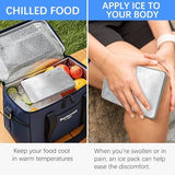 2PCS Large Ice Packs for Lunch Boxes Reusable Stainless Steel Ice Packs, No Water Needed, for Coolers, Camping, and Picnic Baskets Metal Bento Box Ice Packs Keep Food and Drinks Fresh and Cool