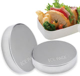 1Pack Portable Stainless Steel Ice Pack Reusable Cooler Pad for Picnic Reusable stainless steel cooling pack keeps food and drinks cold for picnics, lunch bags, camping and travel - Silver - Size 1Pack