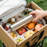 1Pack Ice Packs for Lunch Boxes Ice Pack for Cooler Reusable Stainless Steel Ice Packs for Coolers, Camping, Picnic Baskets Metal Bento Box Keep Food Drinks Fresh Cool - Silver - Size 1Pack