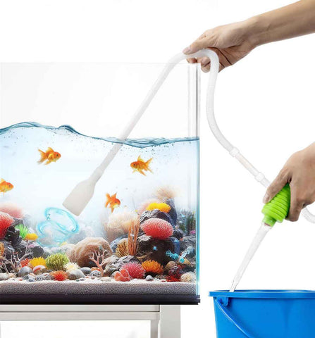 Fish Tank Cleaner - Turtle Tank Accessories - Gravel Vacuum for Aquarium - Hand Siphon Hose to Remove and Change Water or Sand in Minutes - Aquarium Cleaning Tools In Australia - Darrahopens