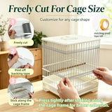 2 Roll Bird Cage Seed, 500cm*7cm Cuttable Mesh Tape for Seed Guards Bird Cage Seed , Adjustable Mesh Cover,Adhesive Mesh Patch for Parrot Parakeet & Cockatiel Cage - Black - Size 500cm*7cm In Australia - Darrahopens
