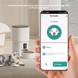 Darrahopens Pet Care > Cat Supplies > Cat Bowls, Feeders & Waterers Smart Camera Pet Feeder with HD Camera, 4L Automatic Dog & Cat Food Dispenser with Wi-Fi, 2-Way Audio, Timer & Remote Control for Small/Medium Pets In Australia - Darrahopens