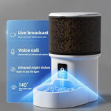 Darrahopens Pet Care > Cat Supplies > Cat Bowls, Feeders & Waterers Smart Camera Pet Feeder with HD Camera, 4L Automatic Dog & Cat Food Dispenser with Wi-Fi, 2-Way Audio, Timer & Remote Control for Small/Medium Pets In Australia - Darrahopens