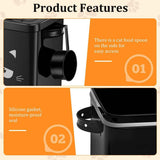 Cat Food Storage Container, 6L/202OZ Large Capacity Pet Food Storage Bin with Airtight Lid and Scoop, Metal Pet Storage Bucket, Portable Cute Cat Treat Container for Home Travels In Australia - Darrahopens