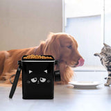 Cat Food Storage Container, 6L/202OZ Large Capacity Pet Food Storage Bin with Airtight Lid and Scoop, Metal Pet Storage Bucket, Portable Cute Cat Treat Container for Home Travels In Australia - Darrahopens