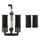 Aquarium Double Sponge Filter, Comes with 2 Spare Sponges - Black - Size M In Australia - Darrahopens
