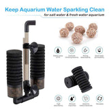 Aquarium Double Sponge Filter, Comes with 2 Spare Sponges - Black - Size S In Australia - Darrahopens