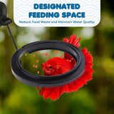 Betta Feeding Ring, Prevent Water Turbulence from Washing Food into Filter, Practical Round Floating Food, Suitable for Guppy, Goldfish and Other Small Fish (5 Pc) In Australia - Darrahopens