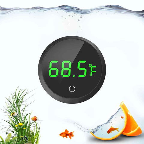 Fish Tank Thermometer Aquarium Thermometer Wireless Touch Stick Digital Aquarium Thermometer LED Display ±1°F for Monitoring The Fish Tank Aquarium Temperature Accessories - Black - Size 1.77in In Australia - Darrahopens